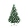 vidaXL &Aacute;rvore de Natal Artificial Pr&eacute;-iluminada Verde 180 cm PVC