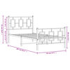 vidaXL Estrutura de cama com cabeceira e p&eacute;s 90x200 cm metal preto