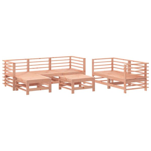 vidaXL 7 pcs conjunto lounge de jardim madeira de douglas maci&ccedil;a
