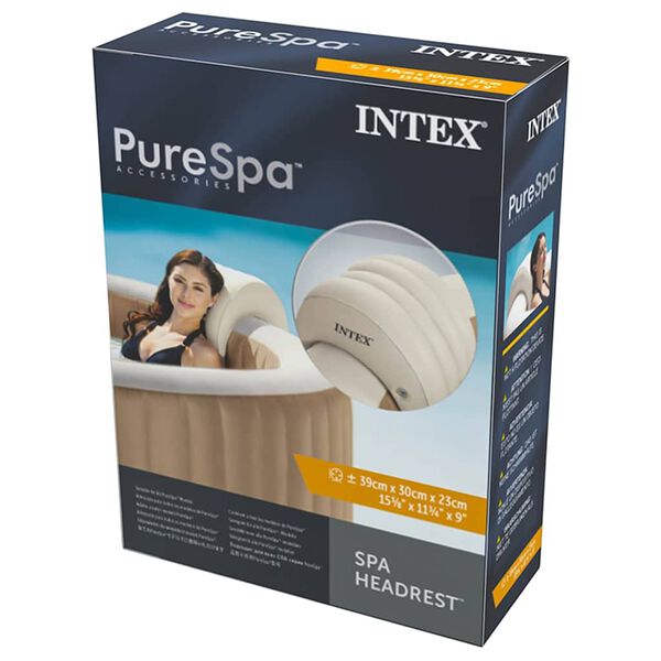 Intex Encosto de cabeça para spa insuflável 39x30x23 cm