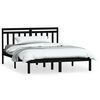 vidaXL Estrutura de cama 120x200 cm madeira de pinho maci&ccedil;a preto