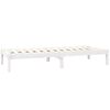 vidaXL Estrutura de cama pequena solteiro 75x190cm pinho maci&ccedil;o branco