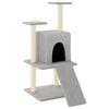vidaXL &Aacute;rvore p/ gatos c/ postes arranhadores sisal 110 cm cinza-claro