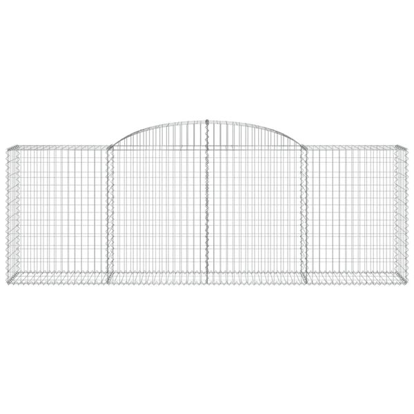 vidaXL Cestos gabi&atilde;o arqueados 9pcs 300x50x100/120cm ferro galvanizado