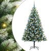vidaXL &Aacute;rvore de Natal Artificial com Dobradi&ccedil;as e Neve Coberta 180 cm