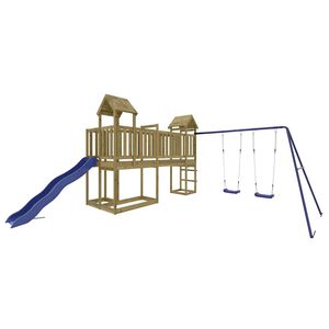 vidaXL Conjunto de brincar para exterior madeira de pinho impregnada