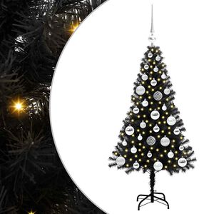 vidaXL &Aacute;rvore de Natal Preto 120 cm PVC