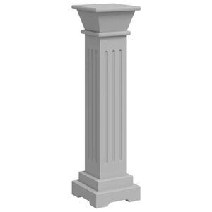 vidaXL Suporte p/ plantas pilar quadrado 17x17x66 cm MDF cinzento