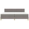 vidaXL Cama Box Spring LED Cinzento-acastanhado 200 x 200 cm tecido