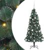 vidaXL &Aacute;rvore de Natal Artificial Pr&eacute;-iluminada com Conjunto de Bolas
