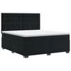 vidaXL Cama box spring com colch&atilde;o Preto 140 x 190 cm Veludo