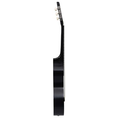 vidaXL Guitarra clássica para iniciantes 4/4 39" madeira tilia preto