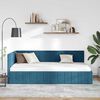 vidaXL Estrutura de Cama de Canto Azul 100 cm x 200 cm Veludo