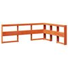 vidaXL Estante cabeceira forma de L 160 cm pinho maci&ccedil;o castanho-mel