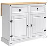 vidaXL Conjunto de Ilha de Cozinha 2 unid. Branco e Cera de Mel