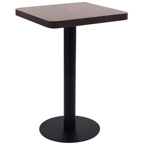 vidaXL Mesa bistr&ocirc; 50x50 cm MDF castanho-escuro