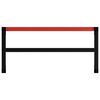 vidaXL Estrutura banco de trabalho 120x57x79 cm metal preto e vermelho