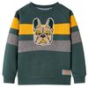 Sweatshirt para crian&ccedil;a verde-escuro 128