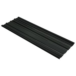 vidaXL Painel de telhado 12 unid. Antracite 129 x 45 cm