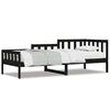 vidaXL Sof&aacute;-cama 80x200 cm madeira de pinho maci&ccedil;a preto