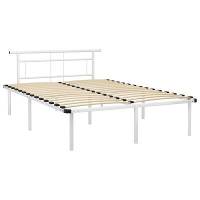 vidaXL Estrutura de cama em metal 140x200 cm branco