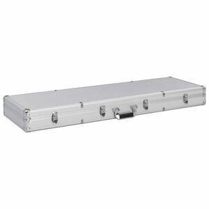 vidaXL Estojo para arma 118x38x12 cm alum&iacute;nio prateado