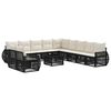 vidaXL Conjunto de Sof&aacute; de Jardim 12 unid. Preto e Branco Creme