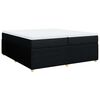 vidaXL Cama com molas/colch&atilde;o 200x200 cm tecido preto