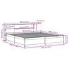 vidaXL Cama sem colchão 180x200 cm madeira de pinho maciça