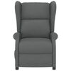 vidaXL Poltrona de massagens el&eacute;trica tecido cinza-escuro