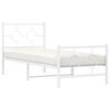vidaXL Estrutura de cama com cabeceira e pés 80x200 cm metal branco