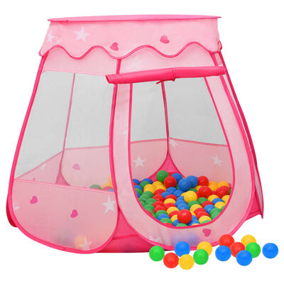 vidaXL Tenda de brincar infantil 102x102x82 cm rosa