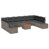 vidaXL Conjunto de Sof&aacute; de Jardim 11 unid. Cinzeto