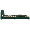 vidaXL Estrutura de cama Dover 120x200 cm veludo verde-escuro