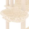 vidaXL &Aacute;rvore p/ gatos c/ postes arranhadores sisal 191 cm cor creme