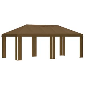 vidaXL Capa de Gazebo 6 x 3 m Cinzento-acastanhado Poli&eacute;ster 190