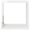 vidaXL Prateleiras parede forma de cubo 2 pcs 30x15x30cm branco brilh.