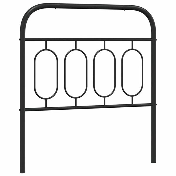 vidaXL Cabeceira de substitui&ccedil;&atilde;o 90 cm metal preto