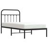 vidaXL Estrutura de cama com cabeceira 90x200 cm metal preto