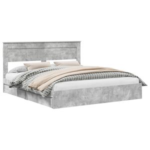 vidaXL Cama com Armazenamento com gaveta Cinzento 200 x 200 cm