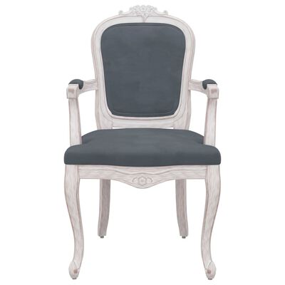 vidaXL Cadeiras de jantar 2pcs 62x59,5x100,5 cm veludo cinzento-escuro