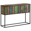 vidaXL Mesa consola 110x30x75 cm madeira recuperada maci&ccedil;a e ferro