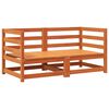 vidaXL Sof&aacute;s canto p/ jardim 2pcs 70x70x67cm pinho maci&ccedil;o castanho-mel