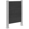 vidaXL Cerca para Ca&ccedil;amba de Lixo Cinzento 85 x 12 x 115 cm