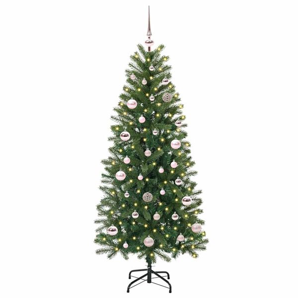 vidaXL &Aacute;rvore de Natal Artificial com 150 LEDs Verde 150 cm PE e PVC