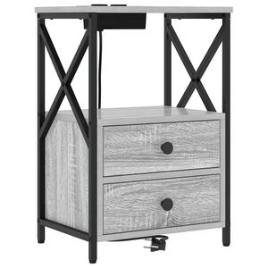 vidaXL Arm&aacute;rio de Cabeceira Cinza Sonoma 40 x 31 x 60 cm