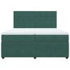 vidaXL Cama com molas/colch&atilde;o 200x200 cm veludo verde-escuro