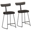 vidaXL Bancos de bar 2 pcs 49x43x79 cm madeira de mangueira maci&ccedil;a