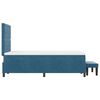 vidaXL Cama Box com colch&atilde;o Azul escuro 120 x 190 cm Veludo
