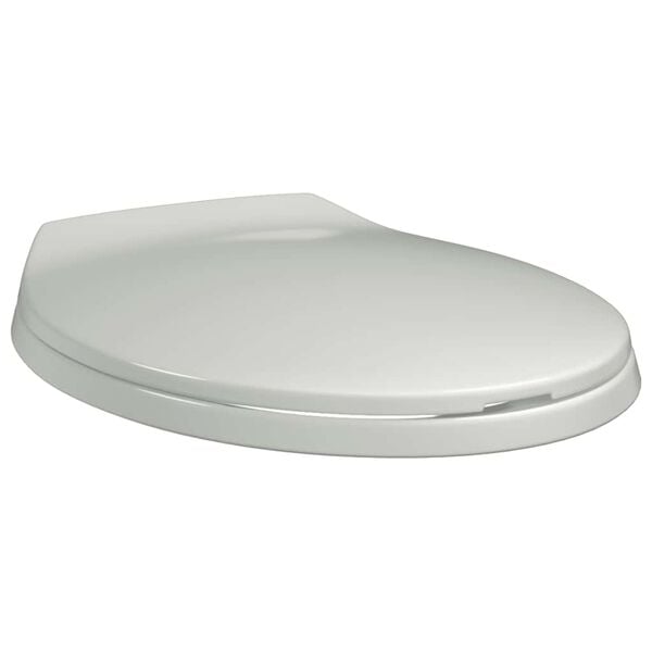 vidaXL Tampo de sanita com fecho suave oval branco